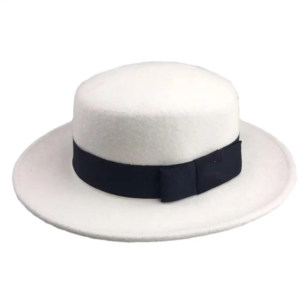 Cappello skimmer boater moda maschile di alta qualità 100 cappello in feltro di lana australiano cappello gaucho