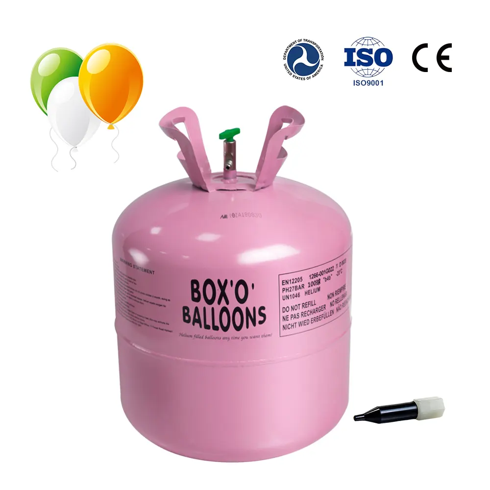Tanque de gas de helio desechable, para globos, 100 l, cilindro de gas de helio vacío, 50 libras