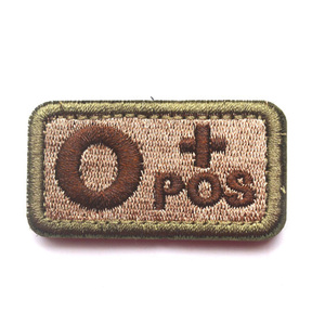 3D thêu armband người hâm mộ ngoài trời nhận dạng chương chiến thuật Nhóm máu vá A ,B ,O, ab, + Loại POS - Product Image 6