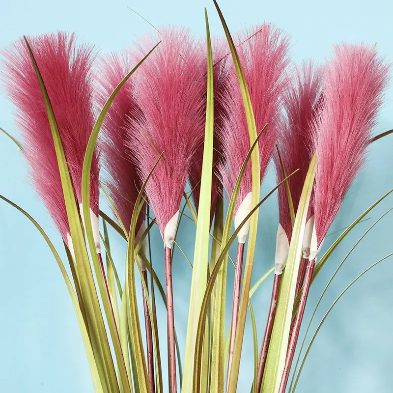 Gazon de blé artificiel fait à la main, plantes d'oignon pour la décoration de mariage, pour Arrangement de scène, cm
