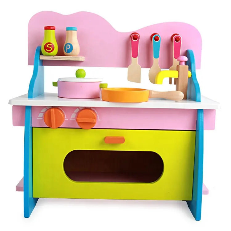 Yeni tasarım simülasyon okul öncesi Diy çocuklar oyna Pretend Mini bebek mutfak seti oyuncak