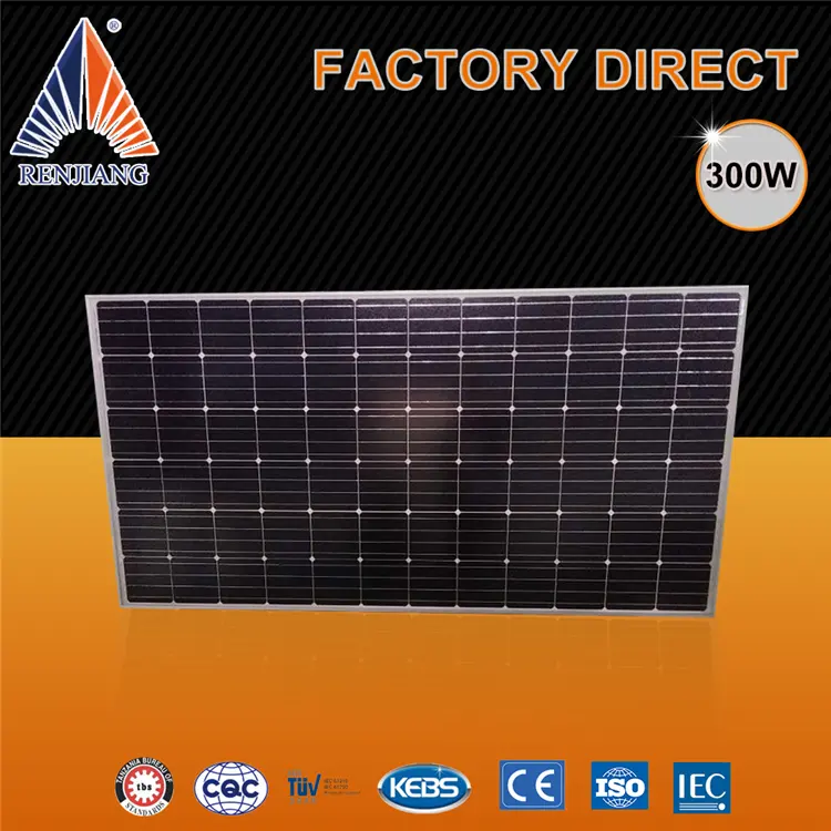 Penggunaan Atap Bangunan High Rise 300 W 300 Watt Harga Panel Surya Bangladesh/Filipina Panel Surya Monokristalin Pv 300 W