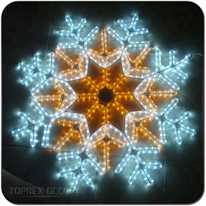 Overhead Mall Holiday Decoration Christmas <strong>Led</strong> Big <strong>Snowflake</strong> Motif Lights - Product Image 2