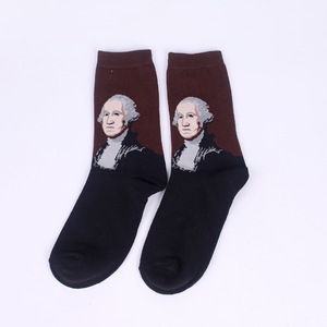 ファッションデザイン有名な絵画ソックスVan Gogh Mona Lisaソックス - Product Image 4