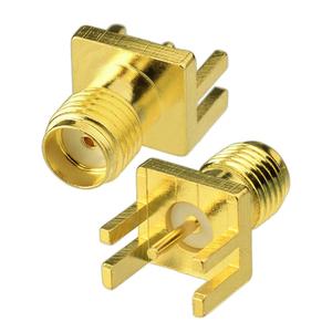 SMA连接器SMA母插座端发射PCB夹边缘安装RF同轴连接器，用于Si5351A板0.062 '1.6毫米PCB - Product Image 4