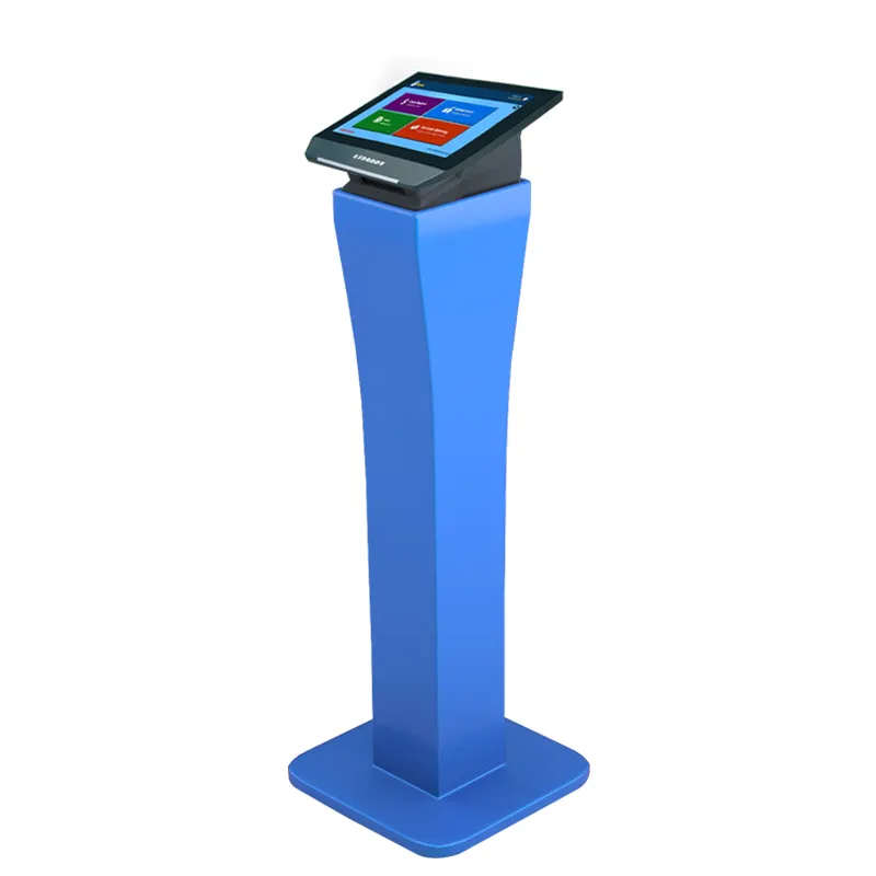 Snappy 10 นิ้ว Clinic Kiosk Token จำนวน ticket dispenser Queue Management ระบบชั้นฟรีขาตั้ง