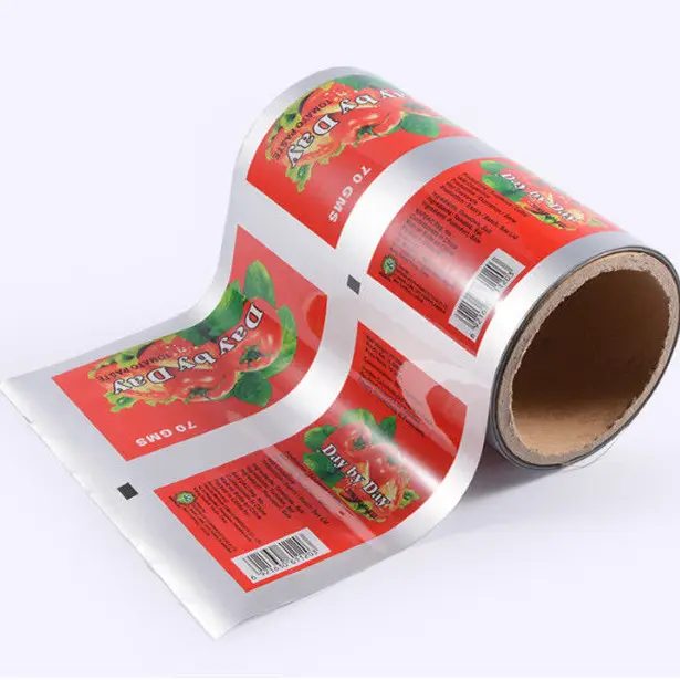 Custom plastic tomato sauce food doypack packaging ketchup standing spout pouch bag for paste