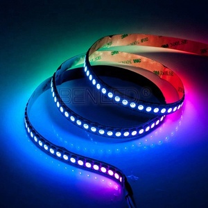 แต่ละแอดเดรส <span class=keywords><strong>WS</strong></span> 2813 WS2813B พิกเซล DC 5โวลต์เปลี่ยนสีเต็มรูปแบบ RGB 60 144 Leds ที่มีความยืดหยุ่นนำ WS2813 IC แถบแสง