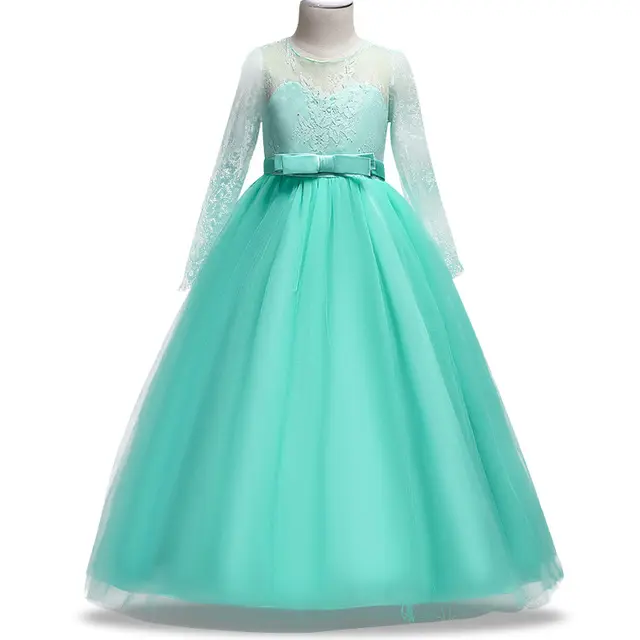 Vestido de festa para meninas, manga longa requintada, crianças, vestido para a noite, para meninas, princesa, festa, vestido de alta qualidade, vestidos de 10 anos de idade para meninas