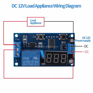 DC 12 V Infinito Ciclo di Temporizzazione Ritardo Timer Relè ON OFF Interruttore Ciclo Modulo con Display A LED