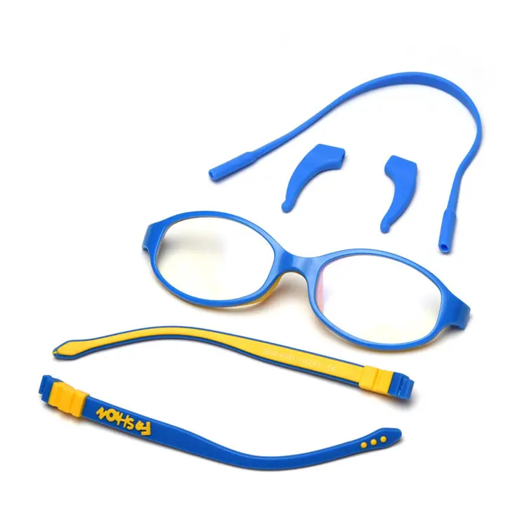 Gafas ópticas de silicona para niños, montura de gafas para miopía, a la moda, con luz azul, 2011