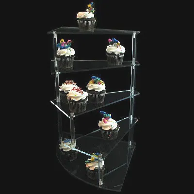 5 Tier Scala Staccabile Acrilico Trasparente Cupcake Display Stand
