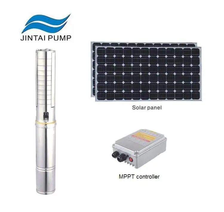 Sistema de bomba de água submersível solar 3 hp para irrigação da agricultura