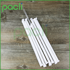 可生物降解的pa饮用吸管透明单独包裹塑料吸管 - Product Image 5