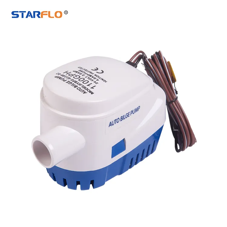 STARFLO 1100GPH submersible small boat automatic bilge water pump list / 12 volt electric bilge pump for marine