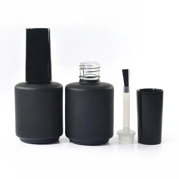 Fantasia 5ml 7ml 9ml 10ml 11ml 13ml 14ml 17ml vuota trasparente ambra nero opaco di vetro uv del gel del chiodo bottiglia di smalto con pennello