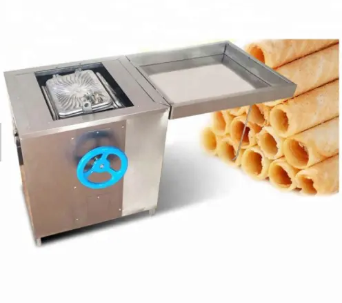 La fábrica de acero inoxidable precio rollo de huevo de galletas/automático rollo de huevo máquina de fabricación de rollo de huevo hornear máquina