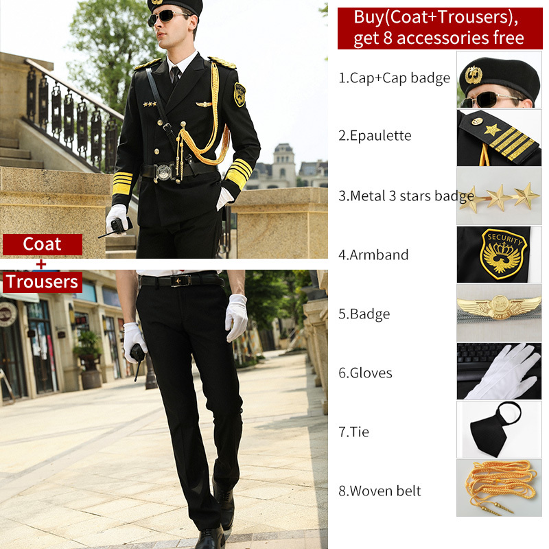 Security uniform suit+Beret+Epaulette 1