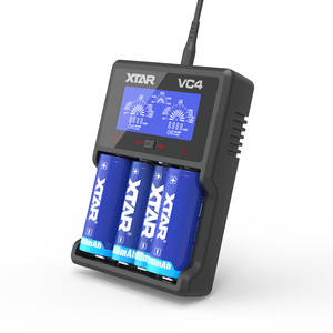 XTAR VC4 4スロット5V2.1A LCDディスプレイDCUSB入力AAAAA nimh DサイズおよびLi-ion 1865026650充電式バッテリー充電器 - Product Image 3