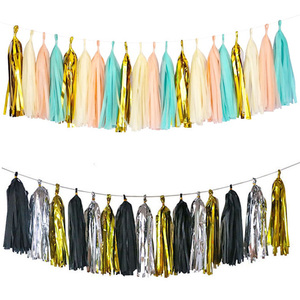 Toptan doku kağıt püskül garland parti süslemeleri için - Product Image 4