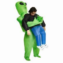 绿色外星人万圣节派对滑稽连衣裙充气 ET 服装 - Product Image 2