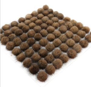 Toptan fabrika kalite vizon kürk Pom Poms <span class=keywords><strong>Spiky</strong></span> kıllar vizon kürk topları 100% gerçek vizon kürk ponpon