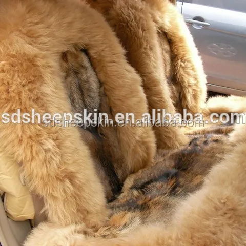 China Universal Sheepskin Lambskin And Wolf Skin Car Seat Cover