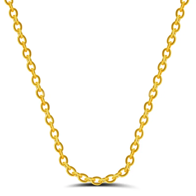 RINNTIN-cadena de oro SC06 para mujer, joyería italiana a granel, cadenas de Cable de Plata de Ley 925, cadena de eslabones dorada