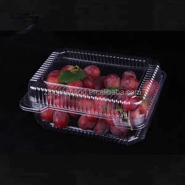 Boîtes à clapet en plastique transparentes, pièces, pour emballage de raisin et de fraises