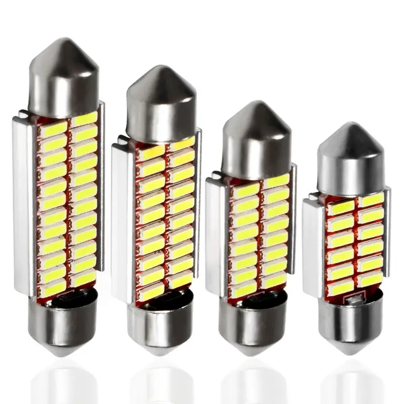 Lumière led de voiture, ampoule blanche de lecture en forme de dôme, haute qualité, super 31mm 36mm 39mm 41mm C5W C10W 4014 smd, 12V