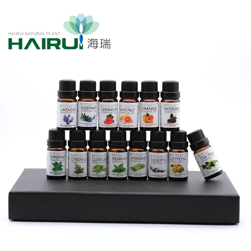 Aceites esenciales naturales de masaje puro, conjunto de aceite de aromaterapia, lavanda, árbol de té, eucalipto, hierba de limón, naranja, menta