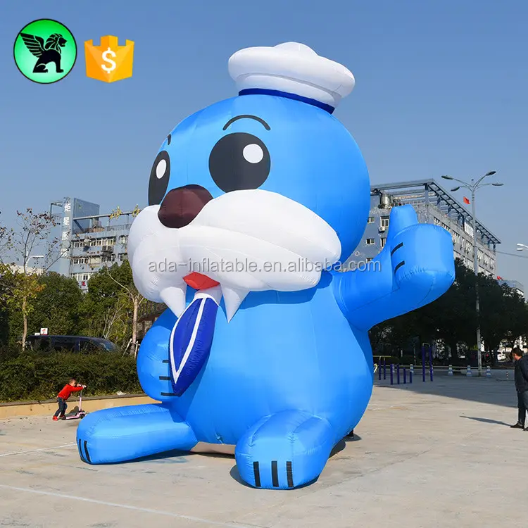 2m hoch aufblasbarer Seelöwe Cartoon Custom ized Sea Lion aufblasbares Modell A4607