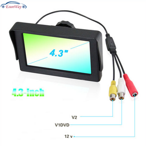 Color de 4,3 pulgadas TFT LCD inversa vista trasera Monitor para coche Cámara 4,3 pulgadas pantalla