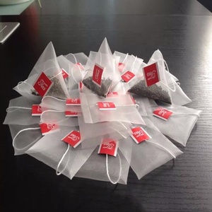 Bolsa de té de pirámide triangular de nailon vacía Popular de alta calidad con cuerda y etiqueta - Product Image 3