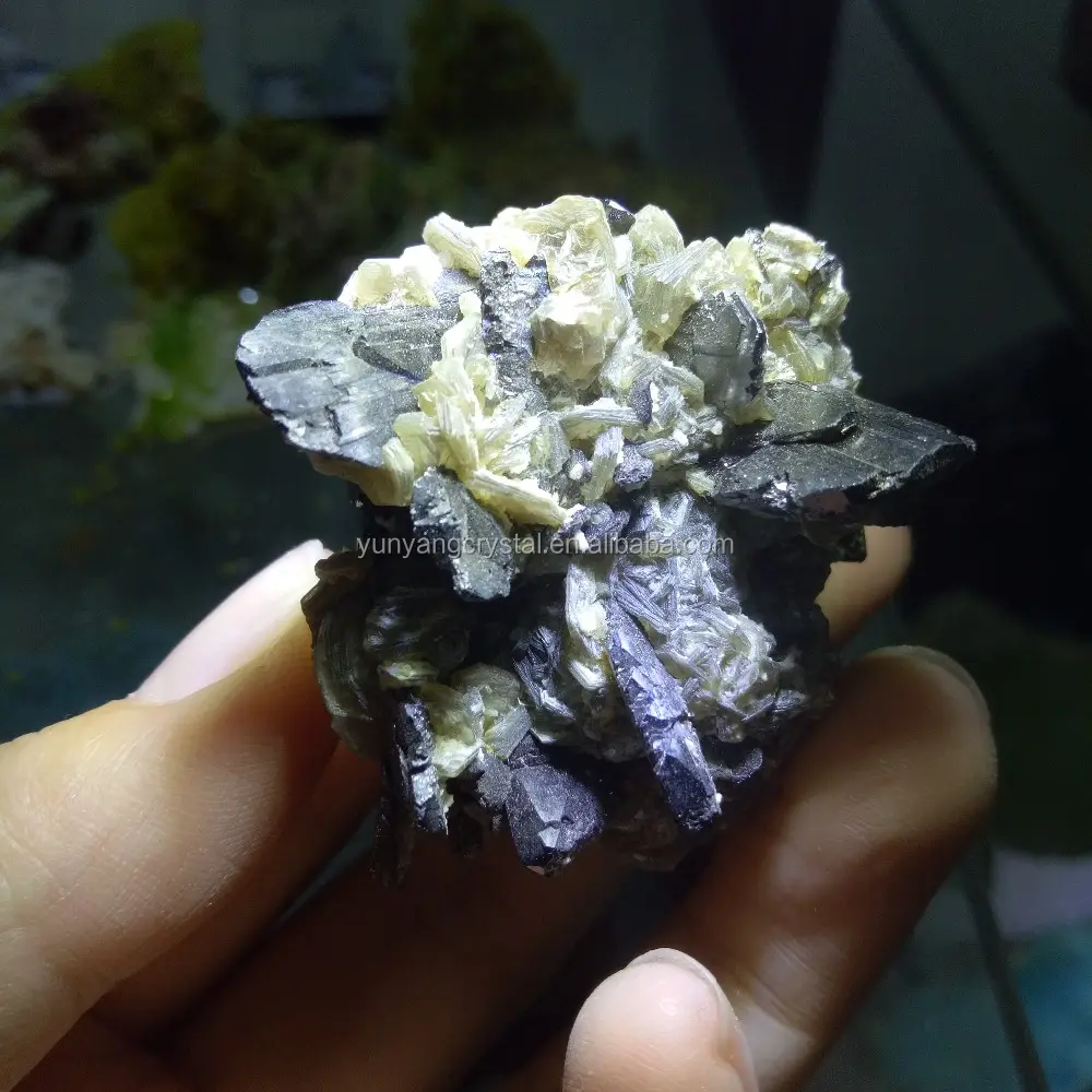 Natuurlijke zeer hoge kwaliteit arsenopyrite en calciet kristallen Mineralen