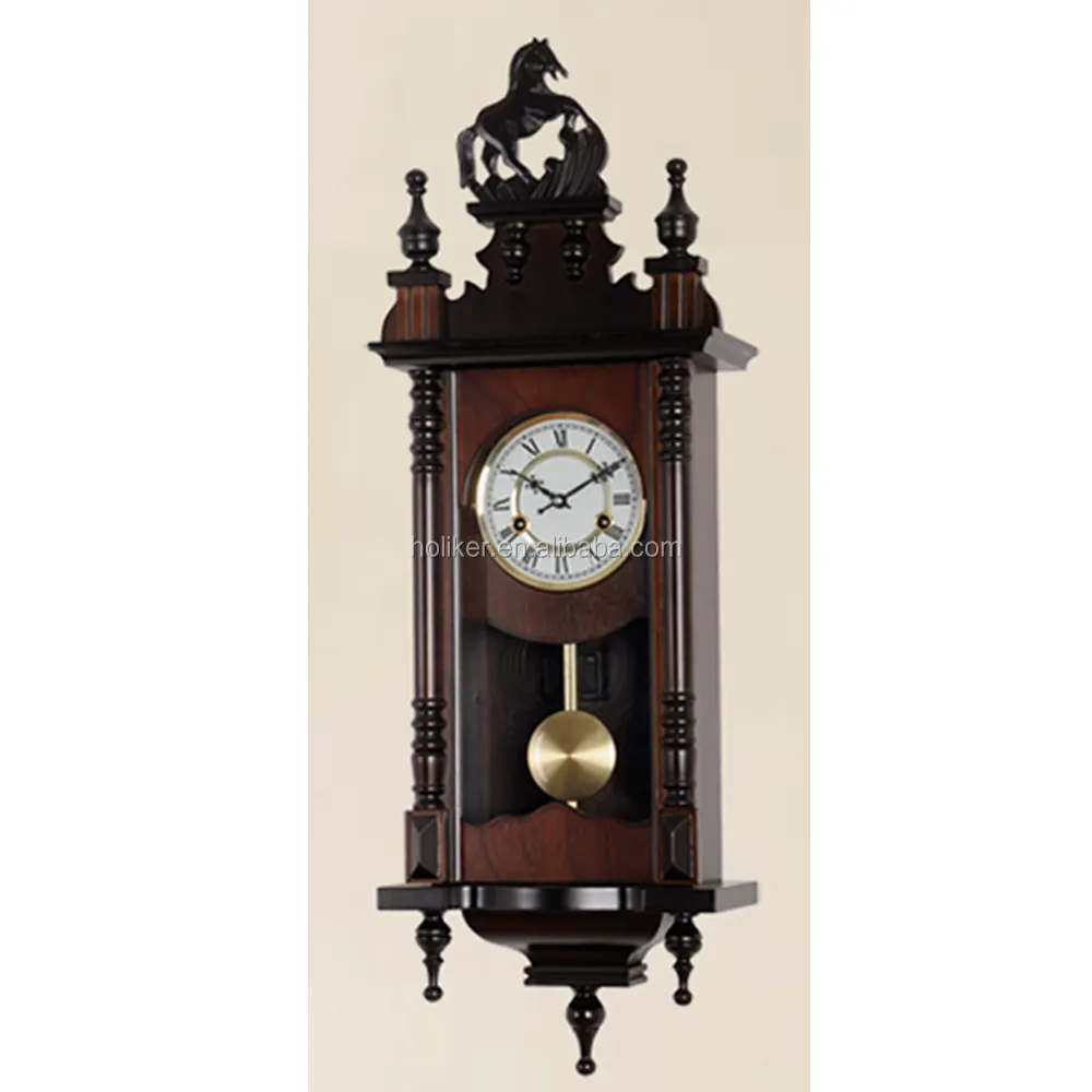 Fabriqué en Chine style ancien mur en bois antique pendule horloges