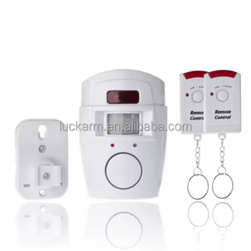 Sensor infrarrojo PIR MP, Detector de movimiento antirrobo, Monitor de alarma, sistema de alarma inalámbrico + 2 mando a distancia