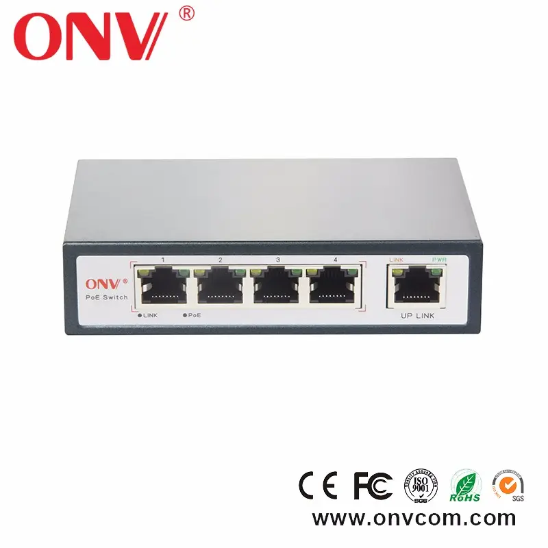 מיני 5 יציאת poe מתג 90w לבן פלסטיק מקרה ethernet רשת מתג 4 יציאת 12v poe עבור אבטחה ip המצלמה wifi גישה נקודת ap