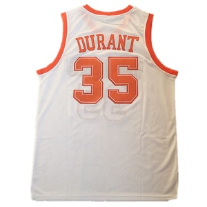 Men's Customizable Kevin <strong>Durant</strong> College Retro Basketball Jersey Breathable Stitched Jerseys Printed Embroidered Logo for Summer - Product Image 1