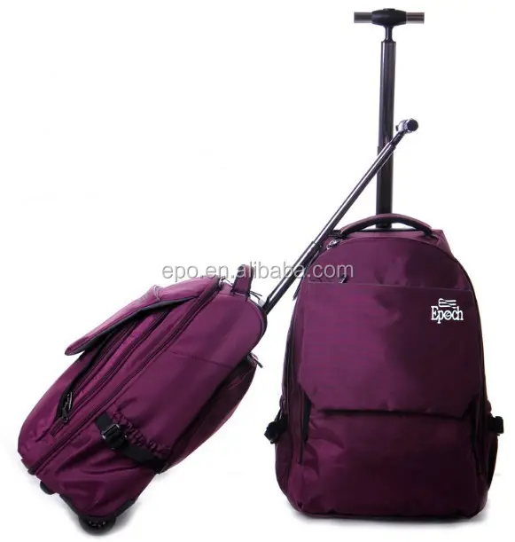 Прочная Высококачественная фиолетовая дорожная сумка-тележка для ноутбука
