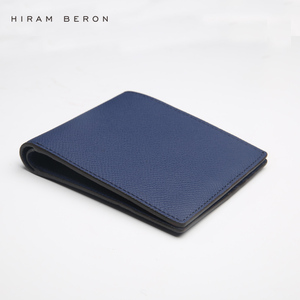 Hiram Beron高品质品牌射频识别阻挡皮夹意大利真皮男士钱包