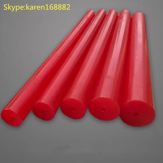 Tiges en polyuréthane rouge et jaune en polypropylène, matériel de dureté, 80 ~ 95A, fabriqué en usine