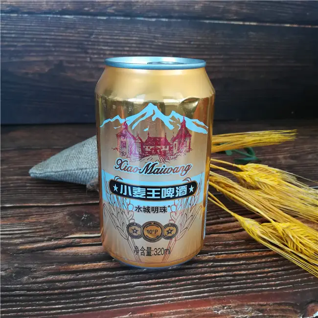 Wholesale chinese oem extra strong beer 330ml 500ml canned wheat craft light german flavour lager cooked beer Price for Sale