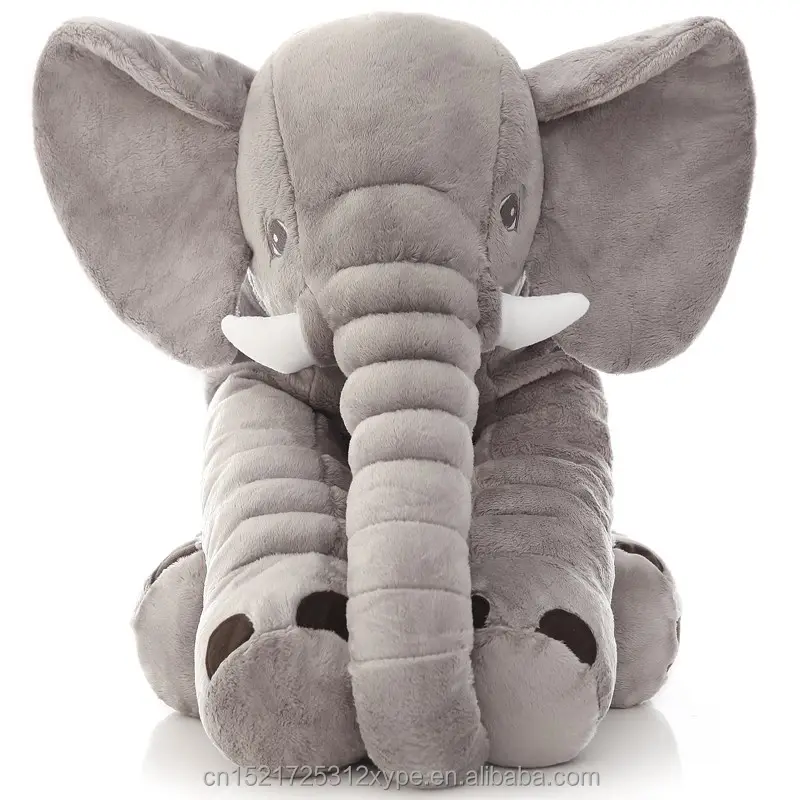 Brinquedos de pelúcia de elefante 60cm, frete grátis, pele de animal com zíper, super macia, boneca bonita para crianças