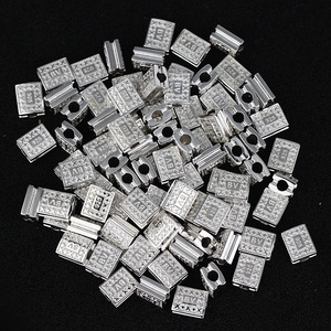 Mlle Bijoux En Vrac Carré Tibétain Argent <span class=keywords><strong>Tube</strong></span> Perles BRICOLAGE
