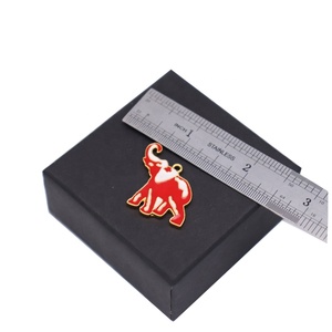 Jewelry Making DIY Metal Alloy White Red Enamel <strong>Delta</strong> Sign Cute Animal <strong>Shape</strong> Elephant Charm Pendant - Product Image 5