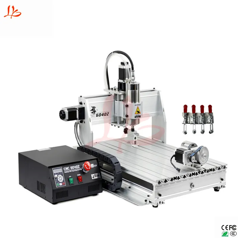 CNC 6040Z 3/4 Axis Router CNC Engraving Drilling and Milling Machine With Spindle Motor 800W in Hot Sale