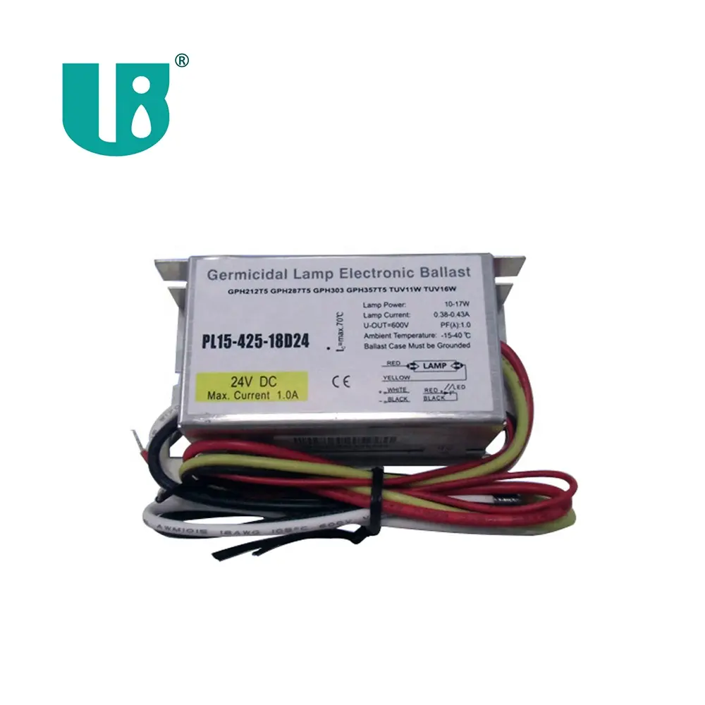 PL15-425-18D24 12v 24v DC 10-18w T5 uvc led ballast ultraviolet lamp electronic ballast