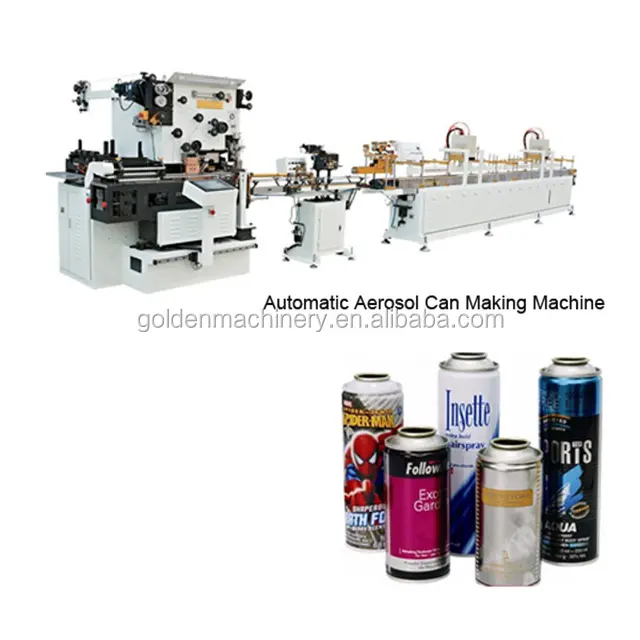 Máquina automática de fabricación de latas de Aerosol, línea de producción de latas de Aerosol de pintura en Aerosol, línea de producción de latas de aire