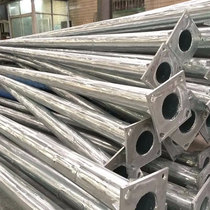 Galvanized steel street lighting pole price 4m, 5m, 6m, 8m, 10m, 12m heigh